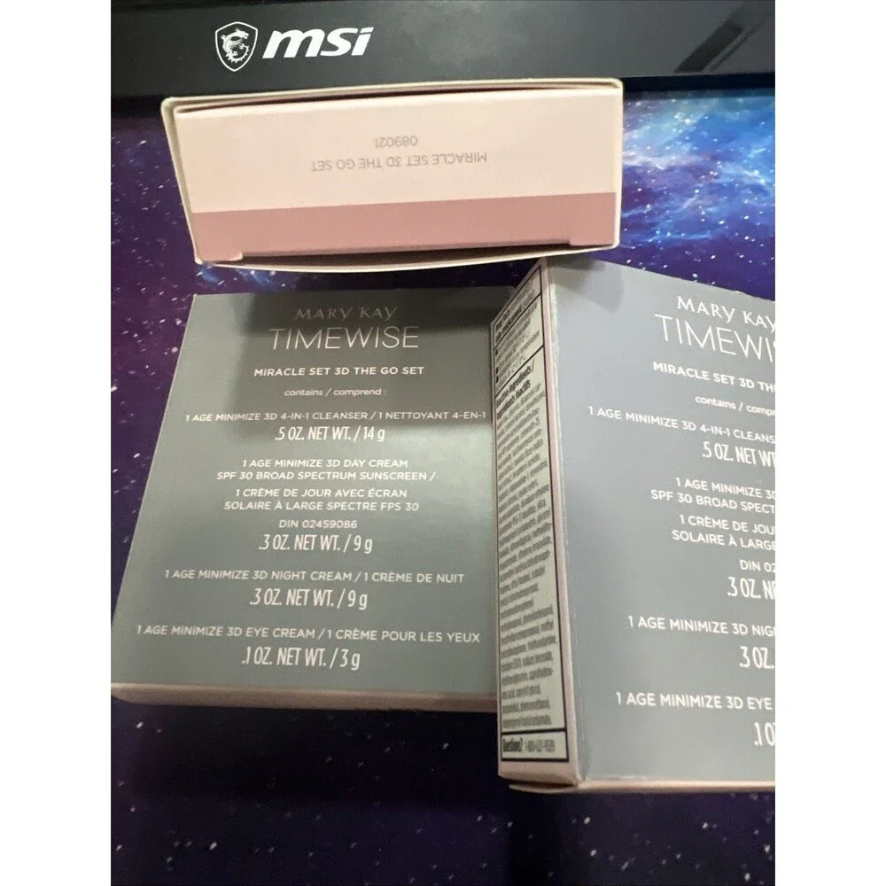 3 Mary Kay Timewise Miracle Set 3D Go Normal Dry expired travel size 089021